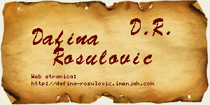 Dafina Rošulović vizit kartica